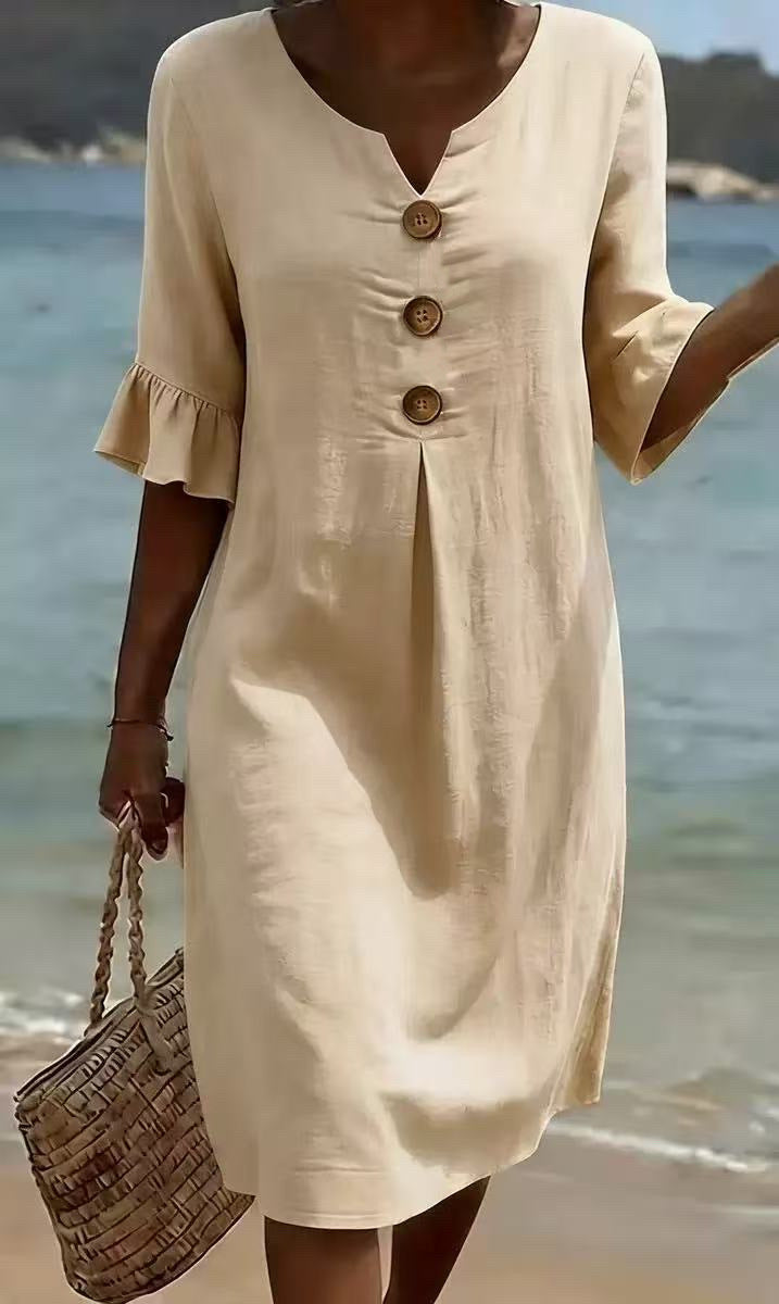 Women's Button-Sleeve Dress