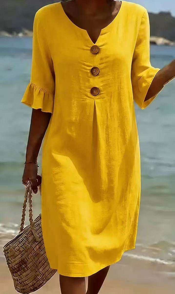 Women's Button-Sleeve Dress