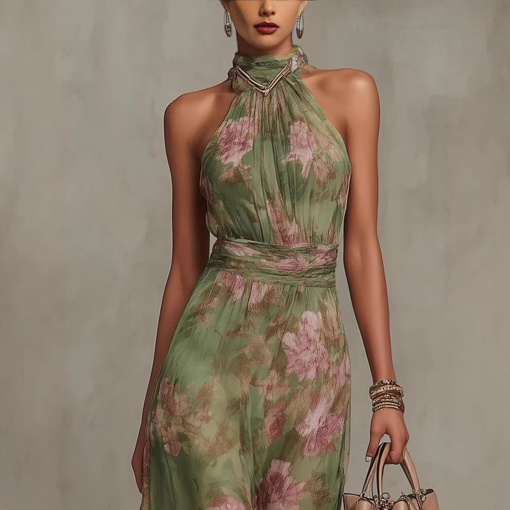 Pleated Mesh Slip Dress