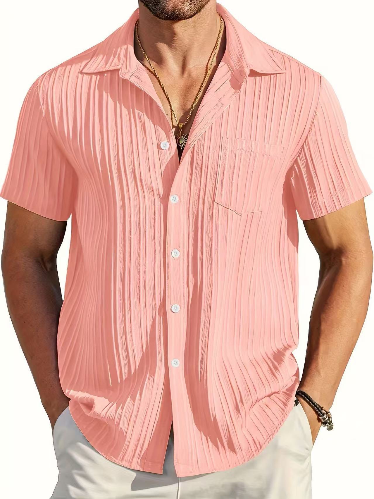 Men's Striped Short-Sleeve Shirt