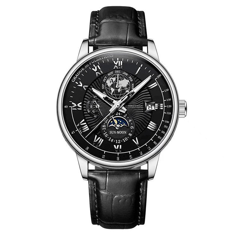 Star & Moon Calendar Men's Watch