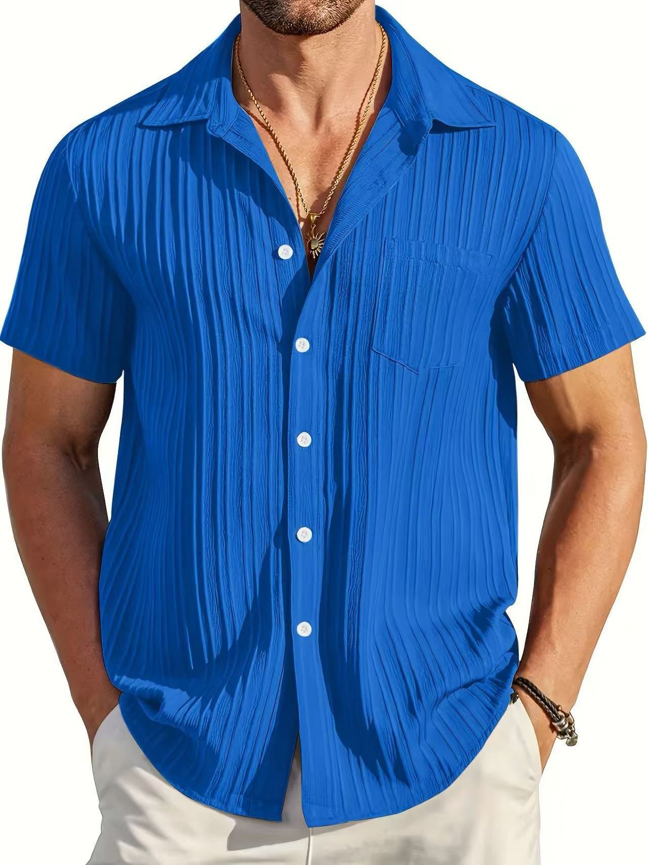 Men's Striped Short-Sleeve Shirt