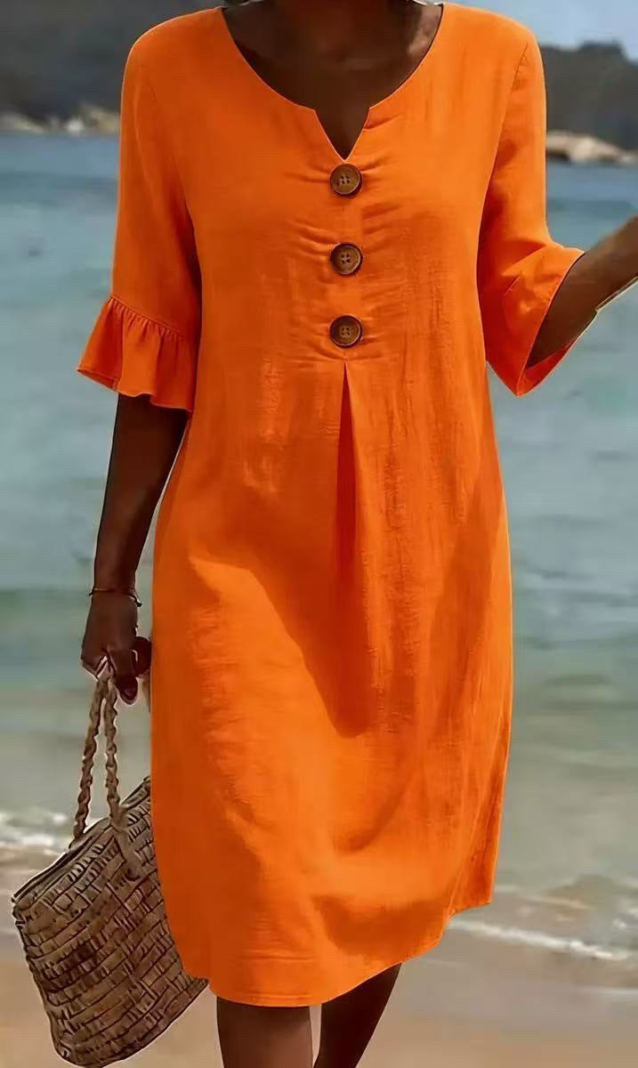 Women's Button-Sleeve Dress