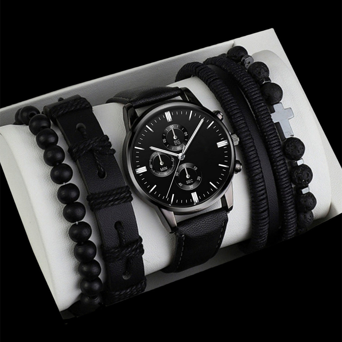 Men's Watch Bracelet & Belt Set