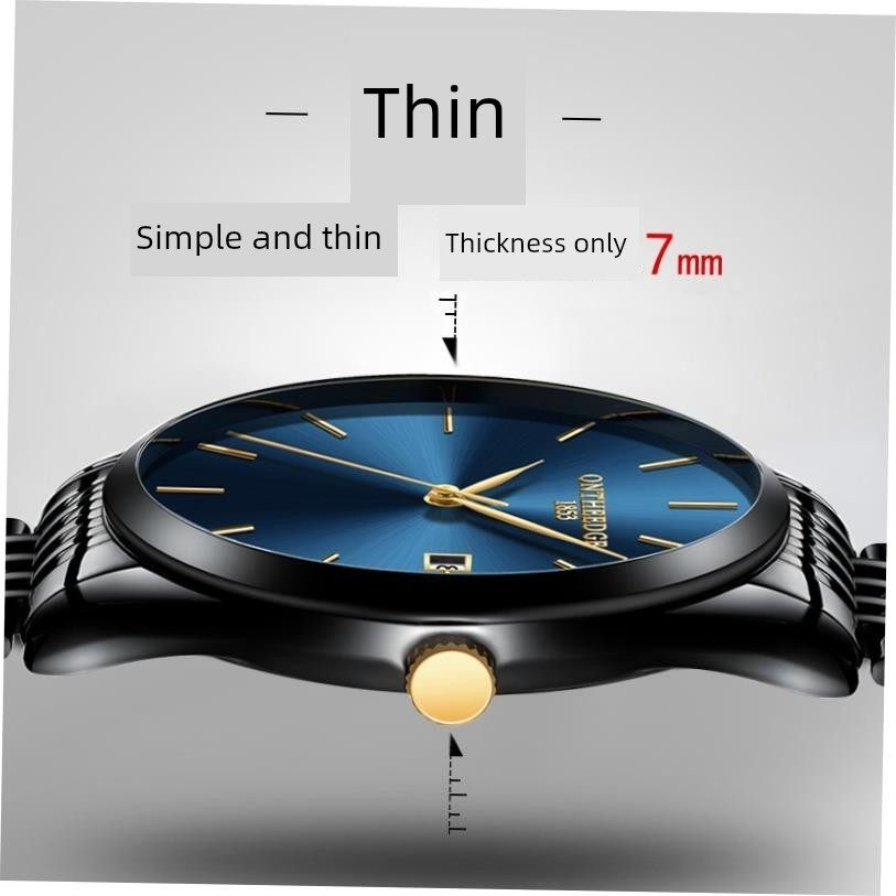 Men's Blue-Dial Watch