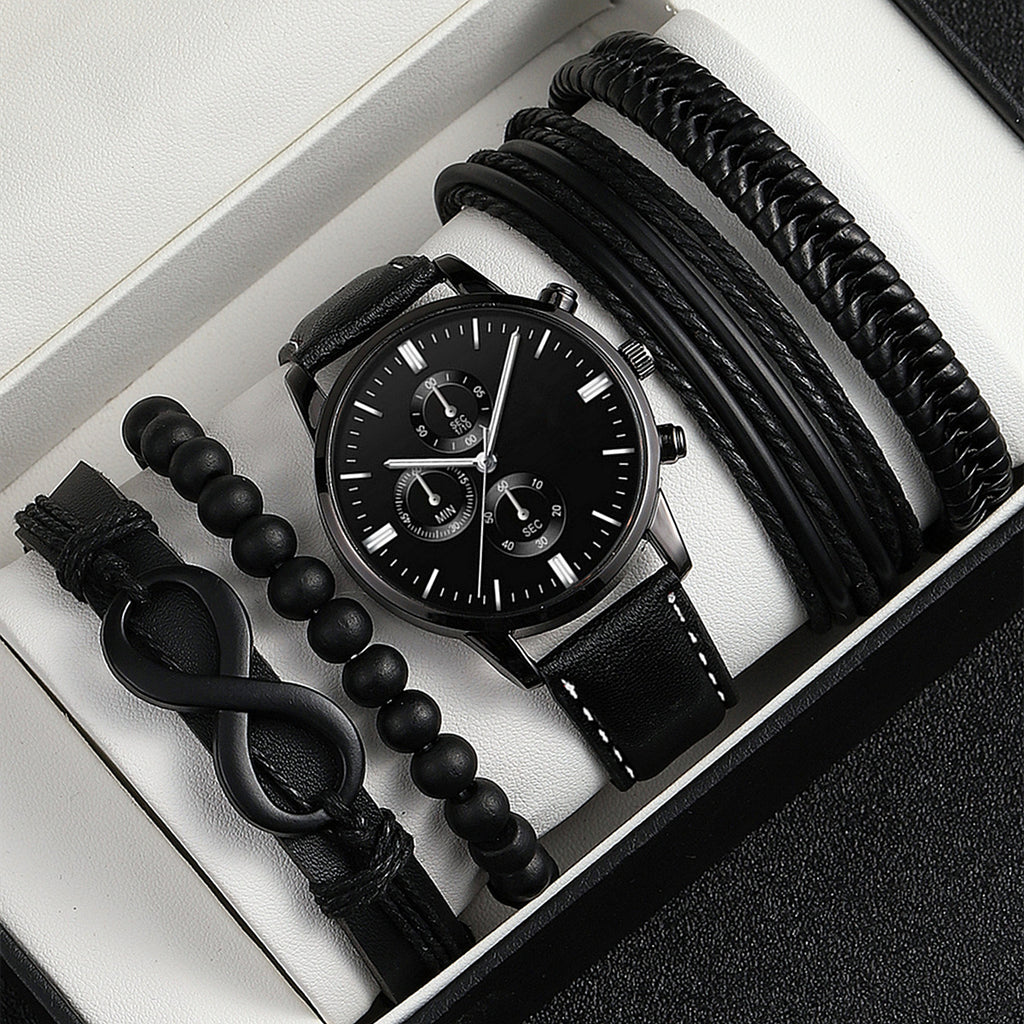 Men's Watch Bracelet & Belt Set