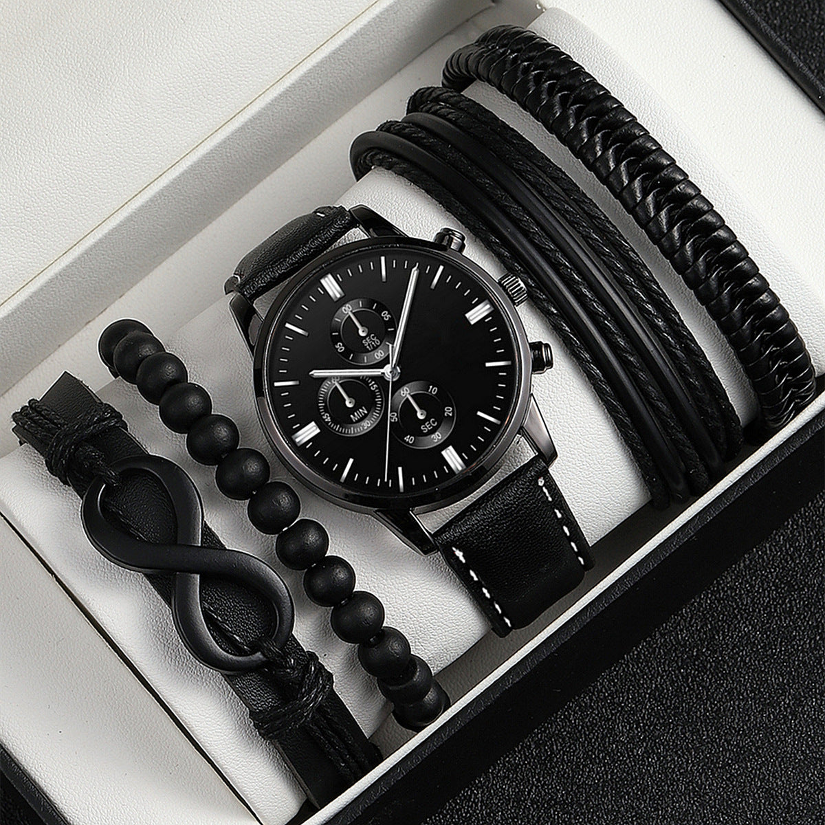 Men's Watch Bracelet & Belt Set
