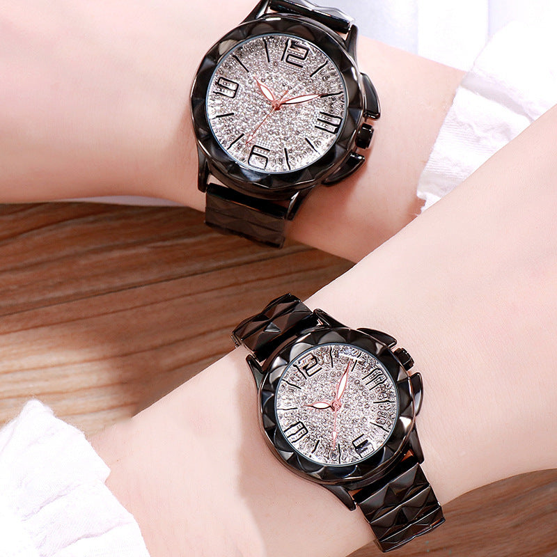 Diamond-Dial Couple Watches