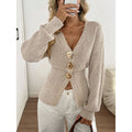 V-Neck Knit Cardigan