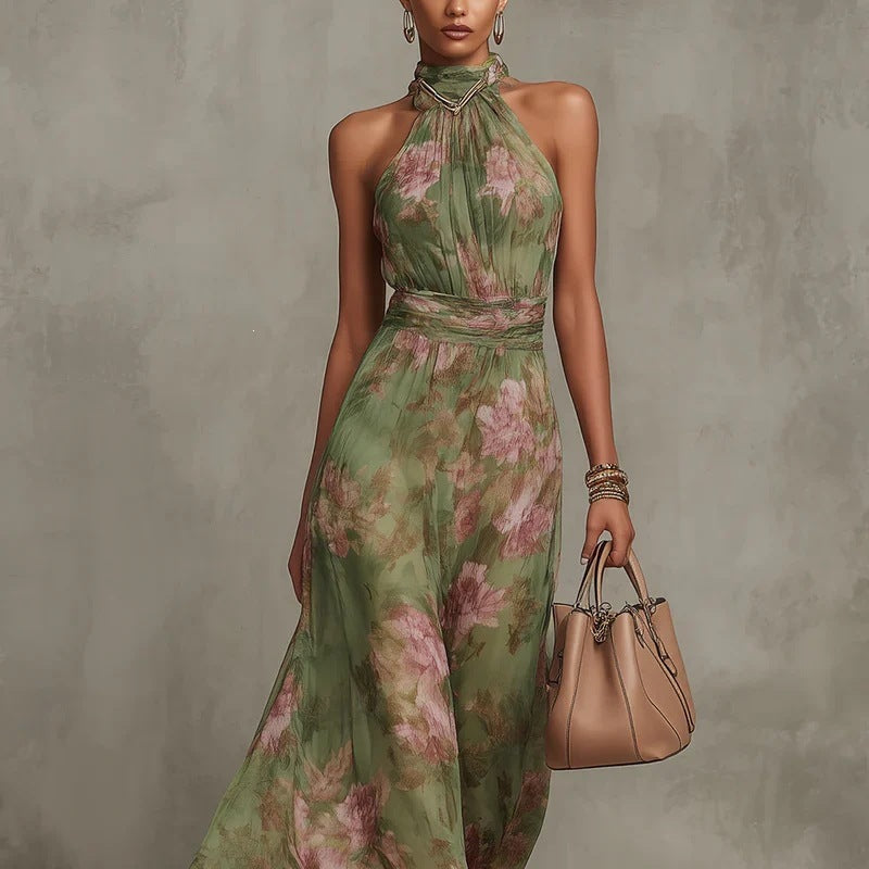 Pleated Mesh Slip Dress