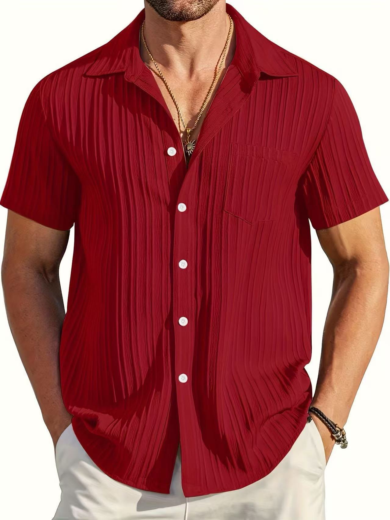 Men's Striped Short-Sleeve Shirt