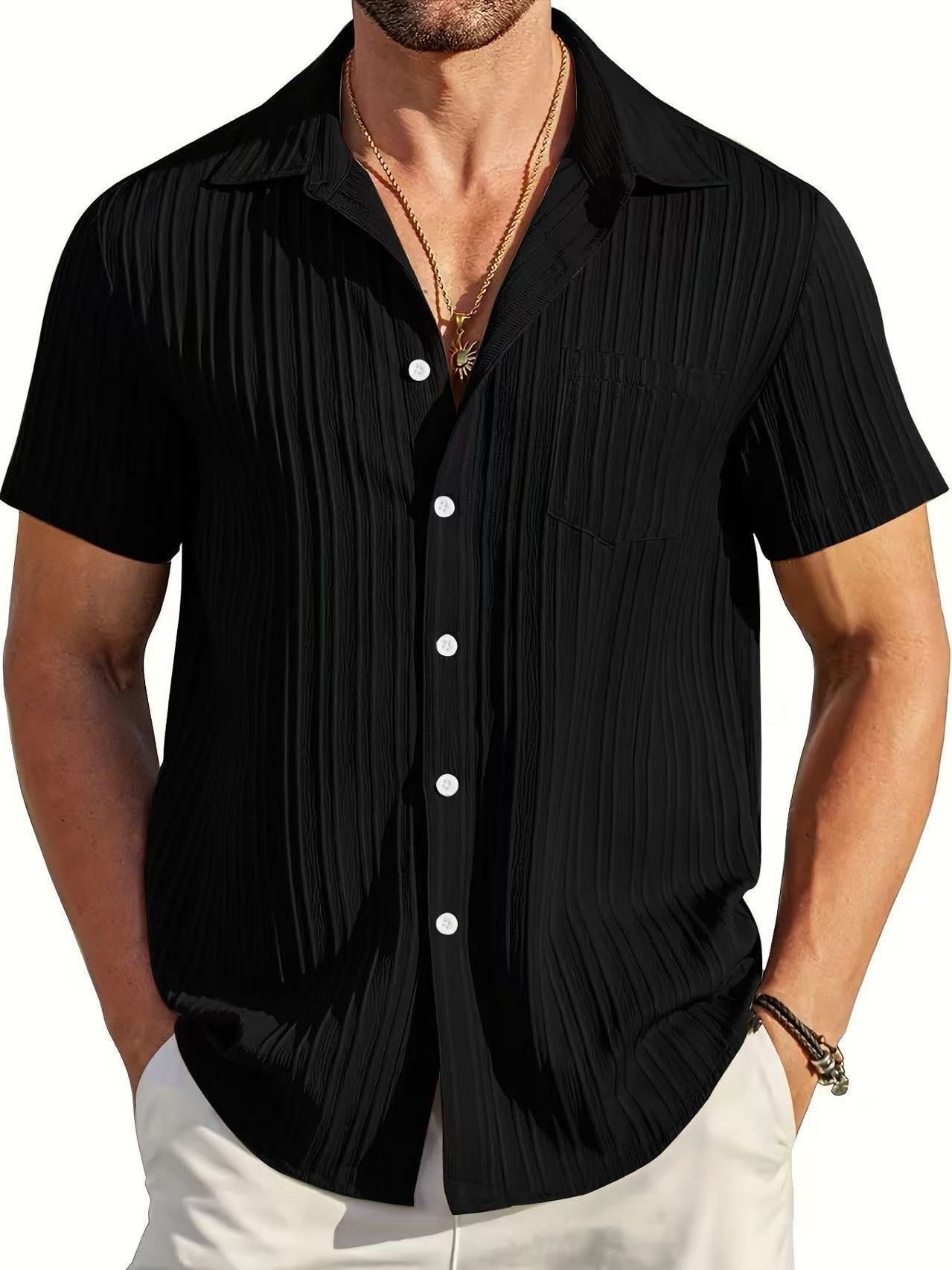 Men's Striped Short-Sleeve Shirt