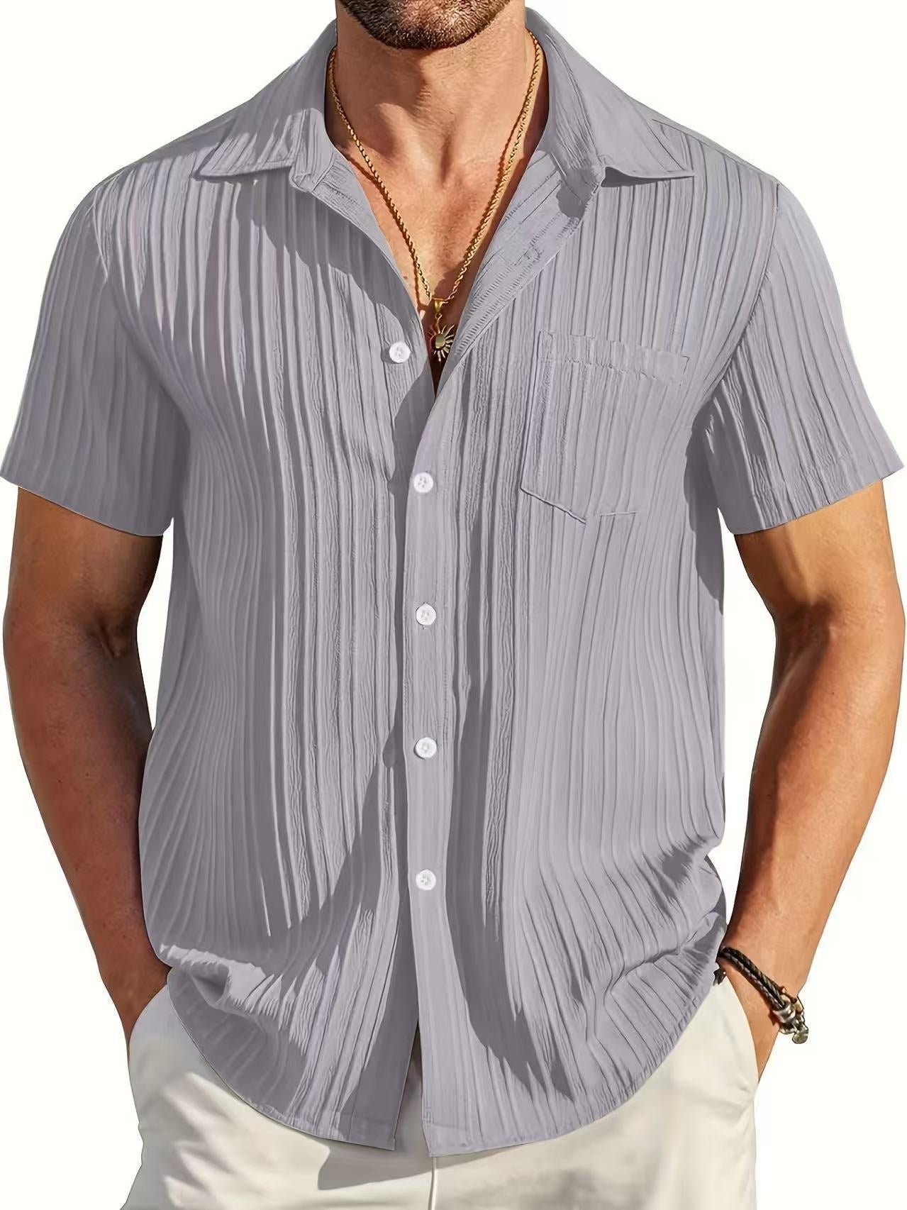Men's Striped Short-Sleeve Shirt