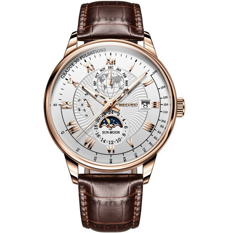 Star & Moon Calendar Men's Watch