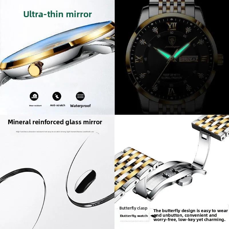 Dual-Calendar Luminous Men's Watch
