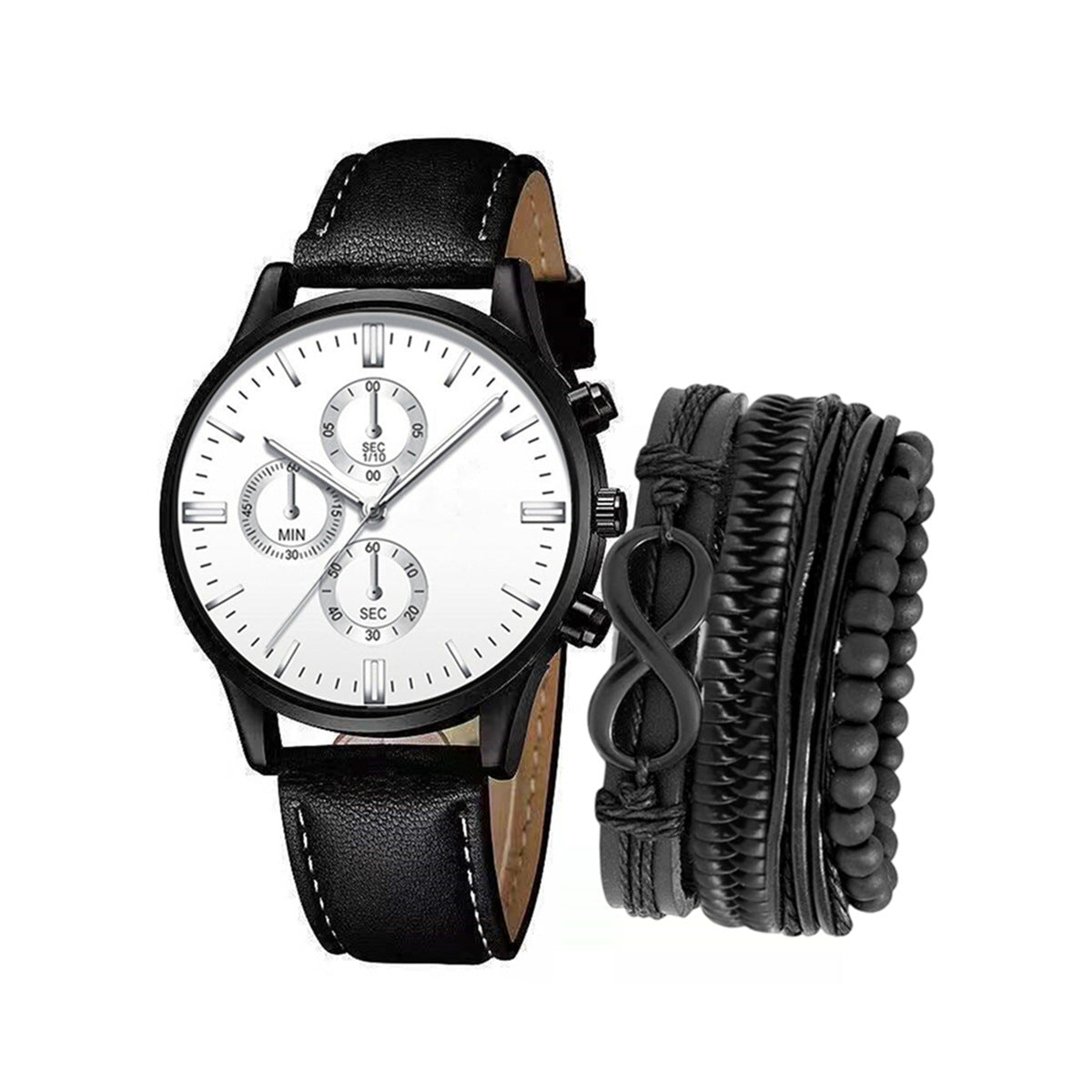 Men's Watch Bracelet & Belt Set