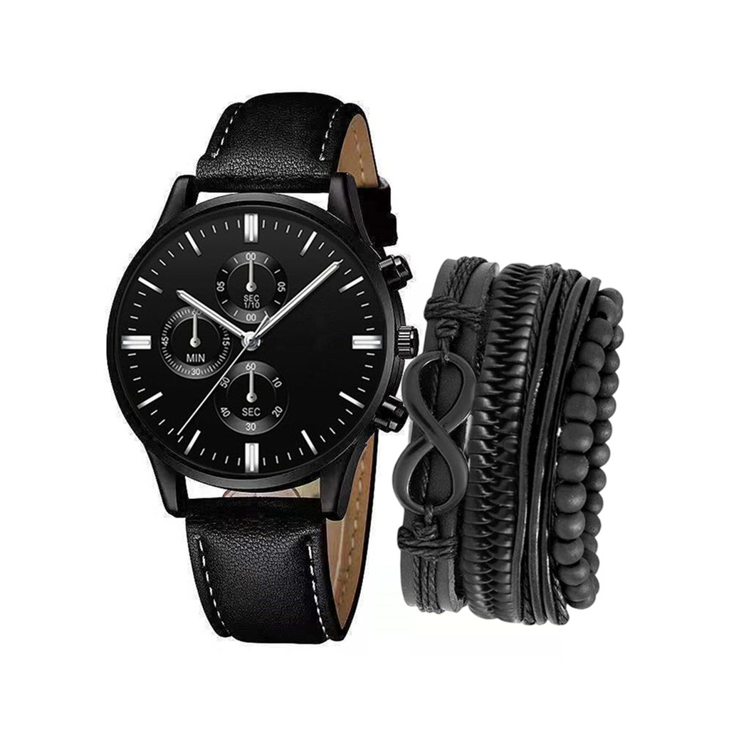 Men's Watch Bracelet & Belt Set