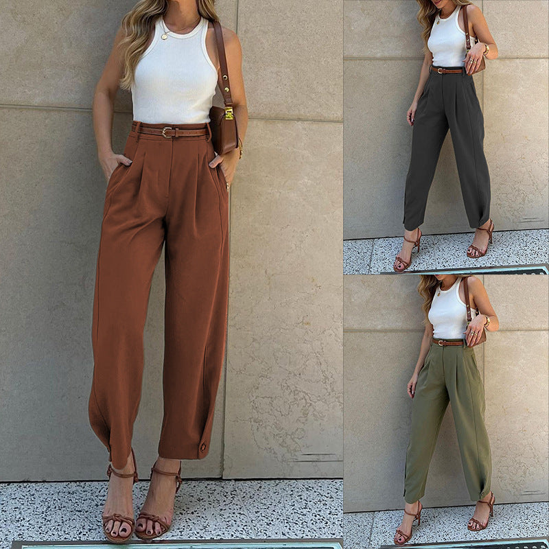 High-Waist Suit Pants