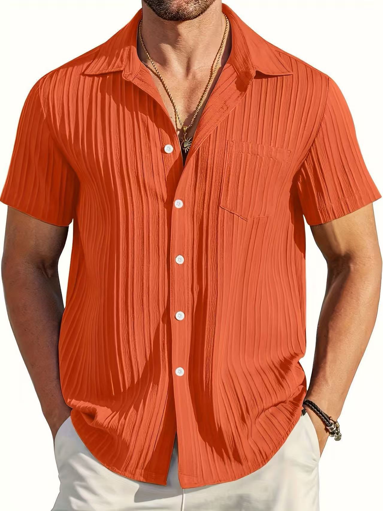 Men's Striped Short-Sleeve Shirt