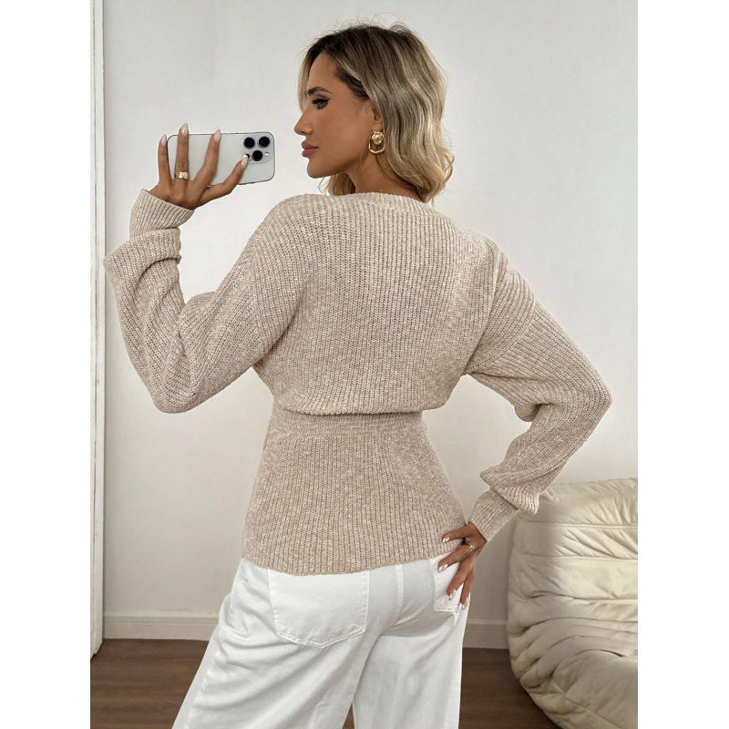 V-Neck Knit Cardigan