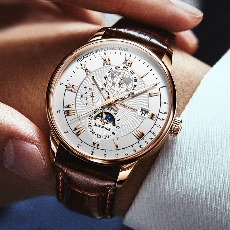Star & Moon Calendar Men's Watch