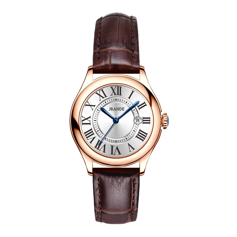 Leather-Strap Couple Watches