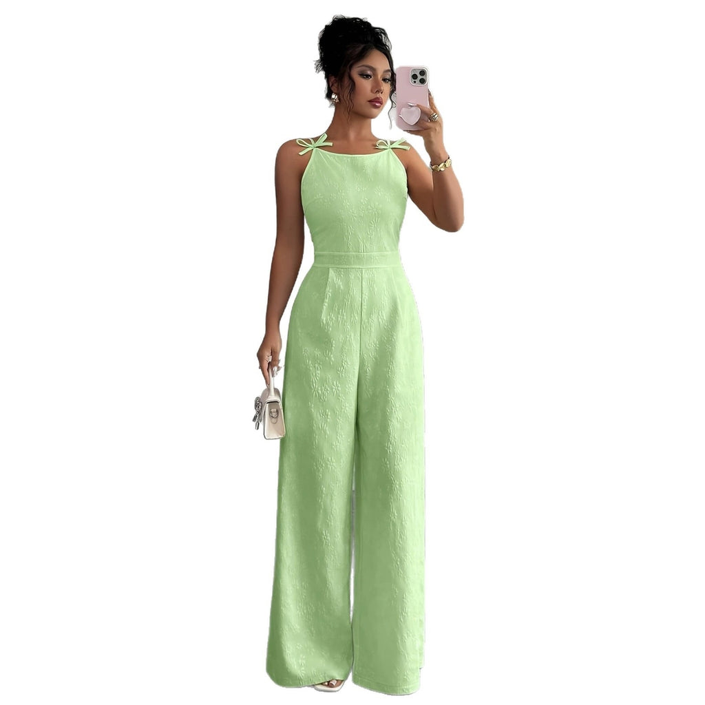 Jacquard Wide-Leg Jumpsuit