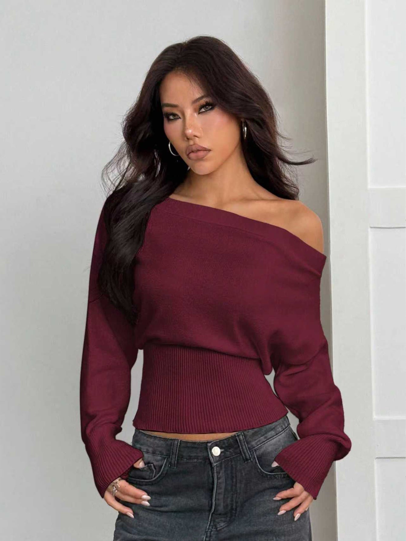 Off-Shoulder Sweater