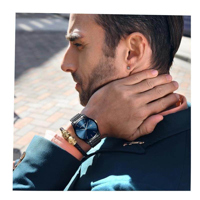 Men's Blue-Dial Watch