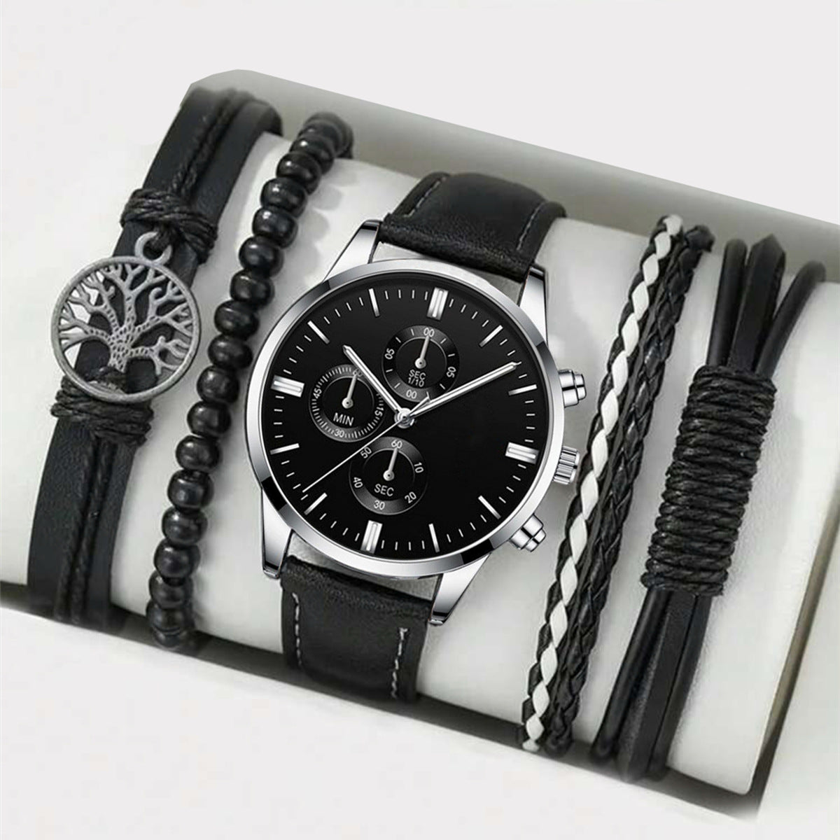 Men's Watch Bracelet & Belt Set