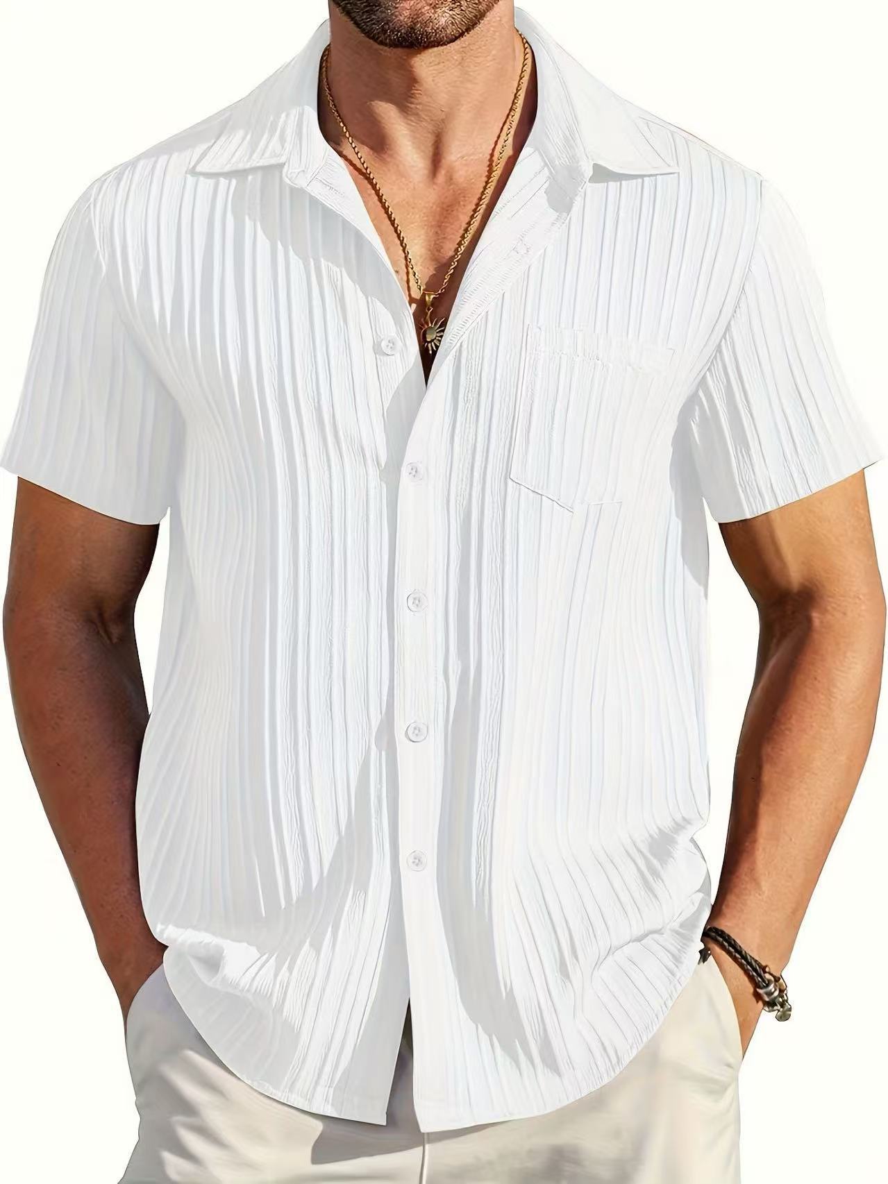 Men's Striped Short-Sleeve Shirt