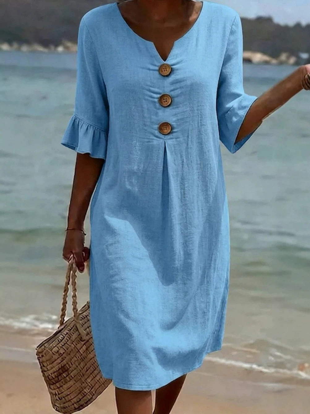 Women's Button-Sleeve Dress