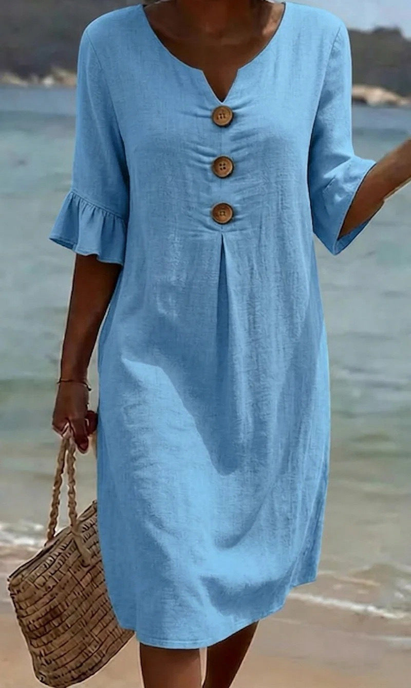 Women's Button-Sleeve Dress