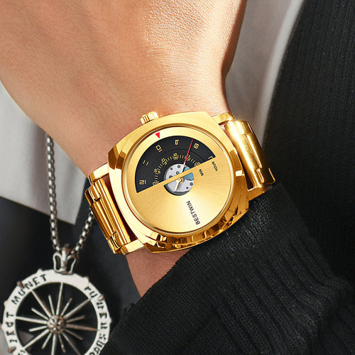 Alloy Folding-Clasp Men's Watch