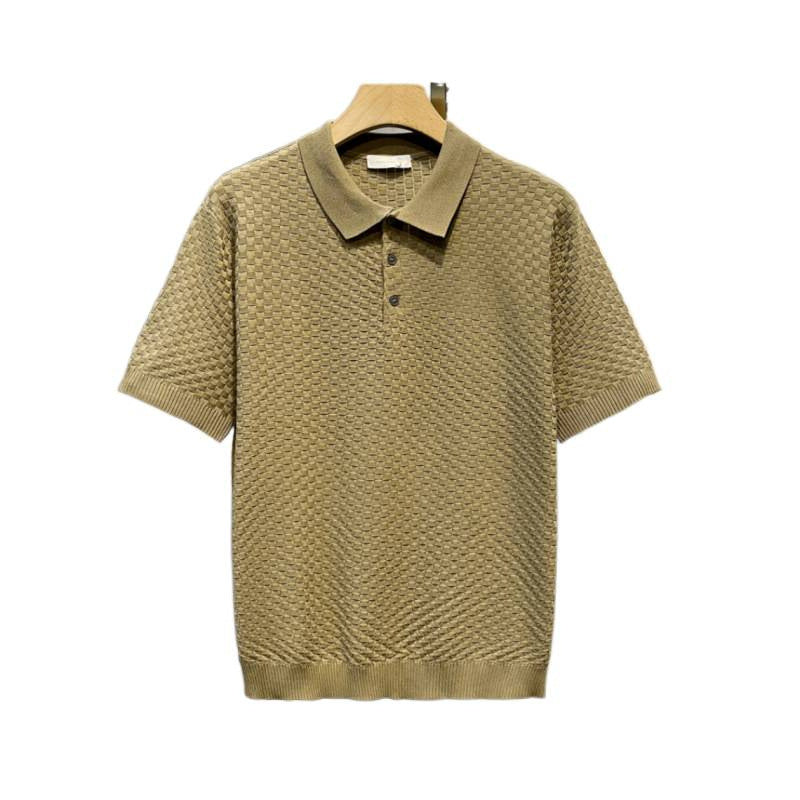 Men's Plaid Ice-Silk Polo