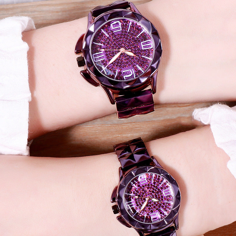 Diamond-Dial Couple Watches