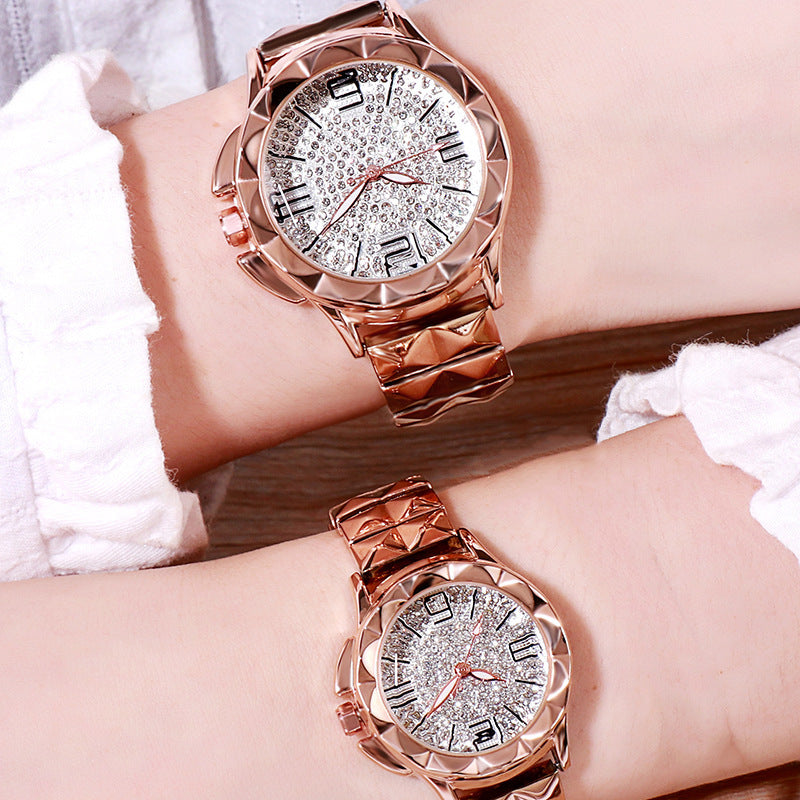 Diamond-Dial Couple Watches
