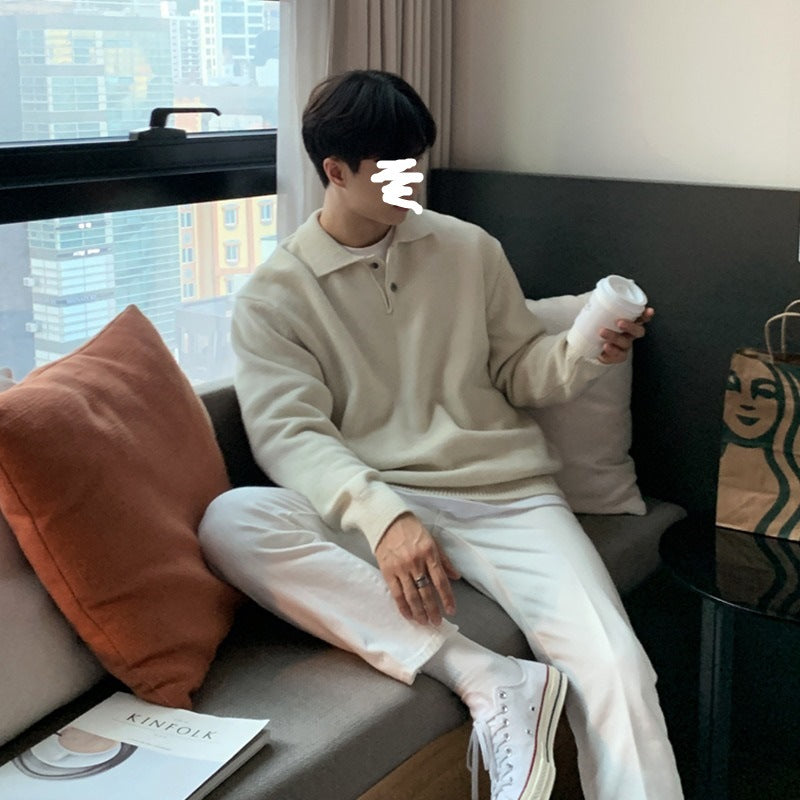 Men's Polo Knit Sweater