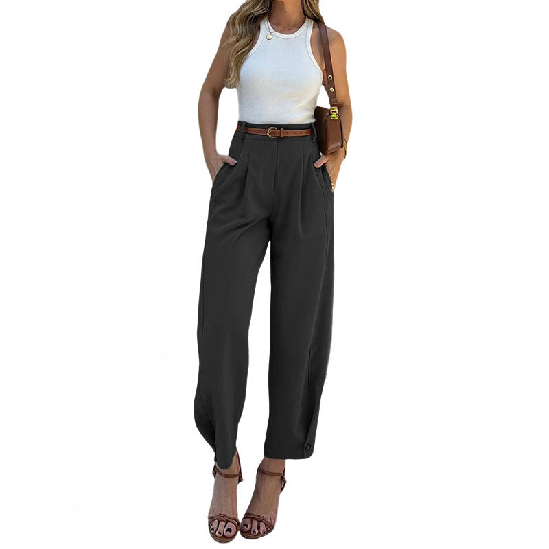 High-Waist Suit Pants